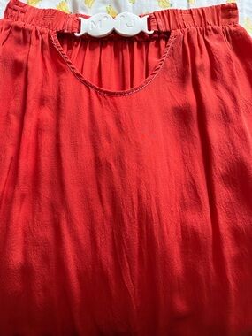 MARC JACOBS HIGH LOW SWIM COVER UP 100% SILK SIZE PETITE CUT OUT IN LOBSTER NEW!